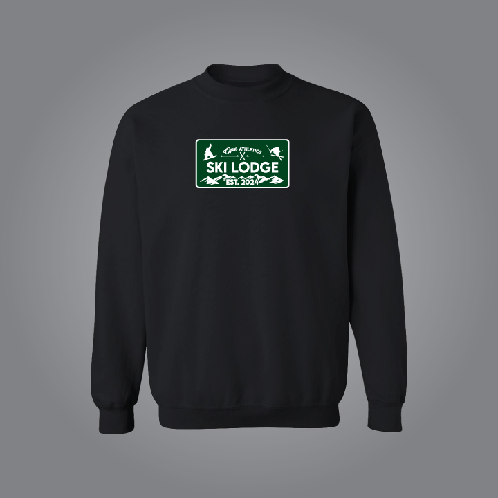 Green Ski Lodge Crew Neck