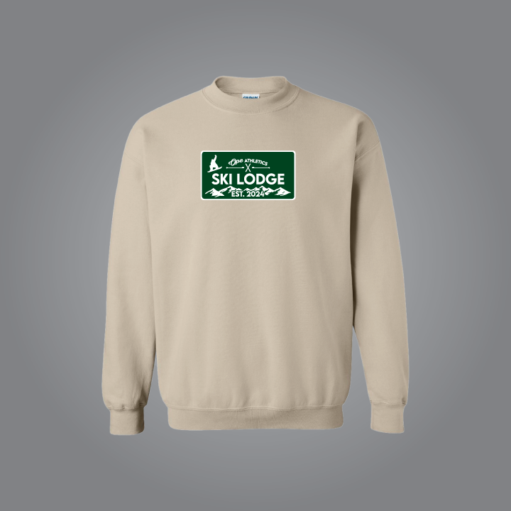 Green Ski Lodge Crew Neck