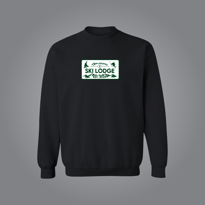 White Ski Lodge Crew Neck