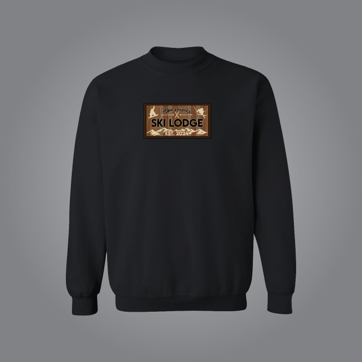 Wooden Ski Lodge Crew Neck