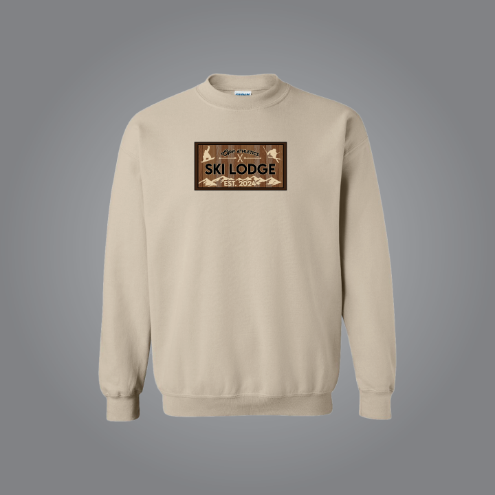 Wooden Ski Lodge Crew Neck