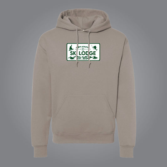 White Ski Lodge Hoodie