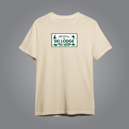 White Ski Lodge Tee